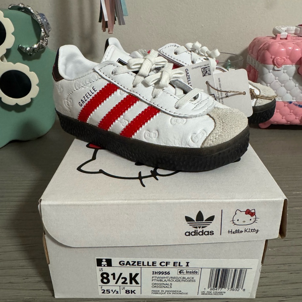 Adidas Gazelle Hello Kitty Sneaker Shoe. Toddler.